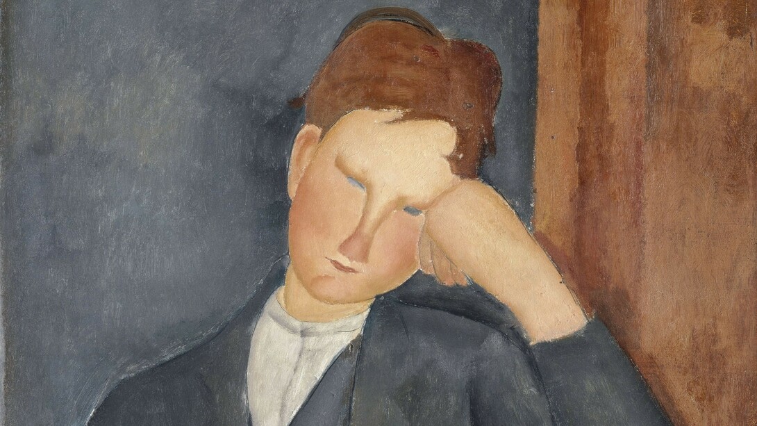 Amedeo Modigliani, Il giovane apprendista, particolare