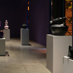 Asicaz Monzón-Aguirre, Envoltorios, vista de exhibición. Cortesía de Galería La Cometa
