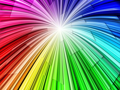 Halos de cores uniram em um ponto 
