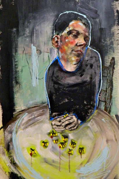 Ally McIntyre, Squishsquishsquish, 2012, Acrylic on Canvas, 152 x 76 cm