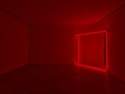 Dan Flavin, European couples, exhibition view. Courtesy of Gagosian Gallery