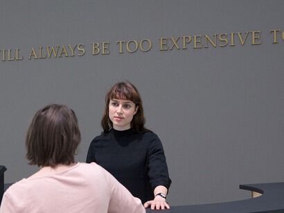 Adrian Piper, Exhibition view. Courtesy of Hamburger Bahnhof 
