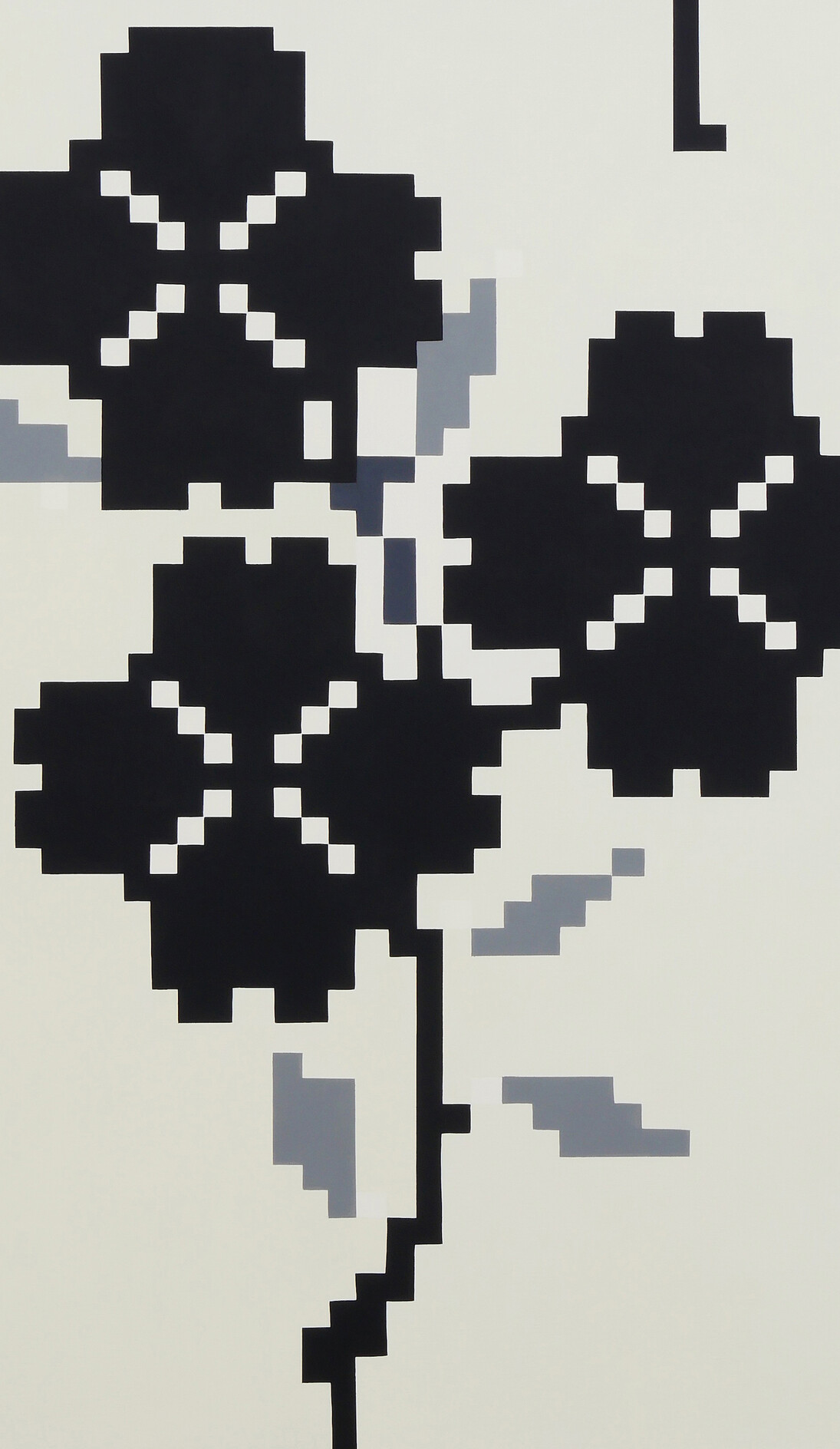 Laeh Glenn, Flowers, 2016, Oil and acrylic on canvas, wood frame, 154.9 x 185.4 cm, 61 x 73 in. 
