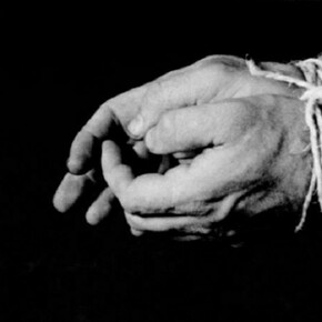 Hands Tied, 1968, 16 mm, black and white, 3′ 30″, The Museum of Modern Art, New York, Circulating Film and Video Library