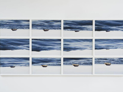 Thiago Rocha Pitta, Ocean/Atlas Polyptych (2), 2015, 12 C-prints, Framed Dimensions: 15 1/8 x 25 5/16 inches  38.4 x 64.3 cm  Individual Sheet: 13 1/4 x 23 1/2 inches, Overall Framed dims: 45.5 x 101.5 inches
