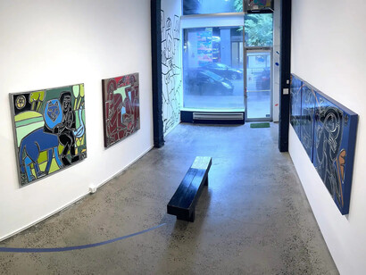 America Martin, Lions and tigers and bears, oh my! exhibition view. Courtesy of JoAnne Artman Gallery