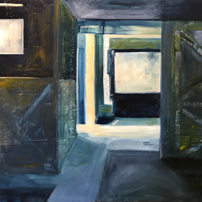 Dale Najarian, Early Morning Barn, Oil on Canvas, 30x40 