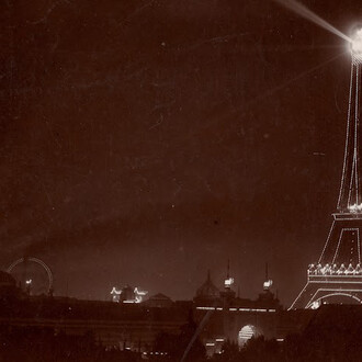 Louis-Gabriel Loppé, Vue de la Tour Eiffel et de la Grande Roue (View of the Eiffel tower and the
great wheel) (detail), ca. 1900. Courtesy of De Young Museum