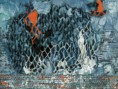 Francis JOIRIS, Bee, 19.5” x 19.5”, Mixed Media on Cardboard, Courtesy of Agora Gallery