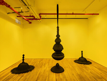 Merryn Omotayo Alaka and Sam Frésquez, Your birth is my birth, exhibition view. Courtesy of Jane Lombard Gallery