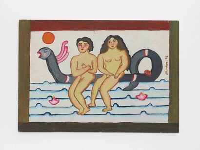 Mirian Inês da Silva, Adão e Eva, 1992, óleo sobre madeira, 30 x 40 cm ©Germana Monte-Mór