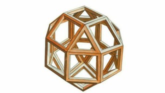 Rombicubottaedro. Figura geometrica da De divina proportione di Luca Pacioli, disegno di Leonardo da Vinci, 1498