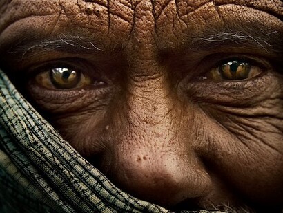 La mirada de un anciano indio
