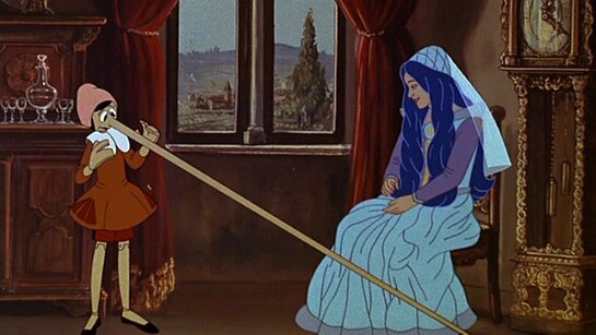 Pinocchio e la Fata, scena dal cartone "Un burattino di nome Pinocchio"
