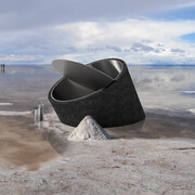 Leong Leong
Caisson de flottaison 01 (Float Tank 01), 2018    
Caisson industriel en acier inoxydable et matèriaux divers, eau et sel de la Vallée salée d'Añana
267,5 x 231,7 cm (base) ; diamètre supérieur, 231,7 cm ; hauteur maximale, 204,7 cm, hauteur minimum, 70,9 cm
Courtoisie de Leong Leong, New York
© Leong Leong