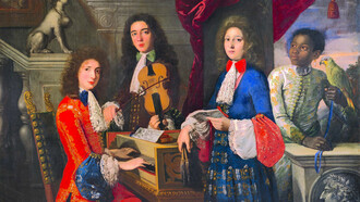 Um retrato grupal de Anton Domenico Gabbiani de músicos da comitiva de Ferdinando de’ Medici na década de 1680