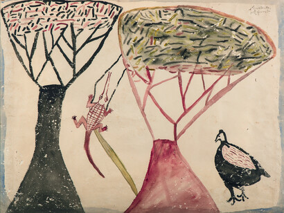 Antoinette Lubaki, Sans titre, 1929, Aquarelle sur papier, 55 x 73 cm, Collection Pierre Loos, Bruxelles © Antoinette Lubaki