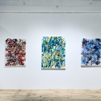 Lisa Petker-Mintz, Beyond the Sun, exhibition view. Courtesy of the artist and The Painting Center, New York