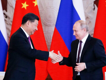 China President Xi Jinping meets Russia President Vladimir Putin