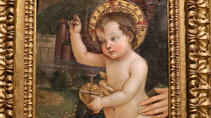 Il Bambin Gesù delle mani, affresco del Pinturicchio (1492 ca.)