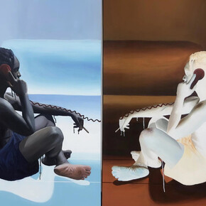 David Otaru, Hello self (diptych), 2025. Courtesy of Rele Gallery