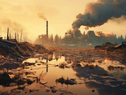 Smoke rises, but hope sinks—our future lost in the haze of unchecked pollution