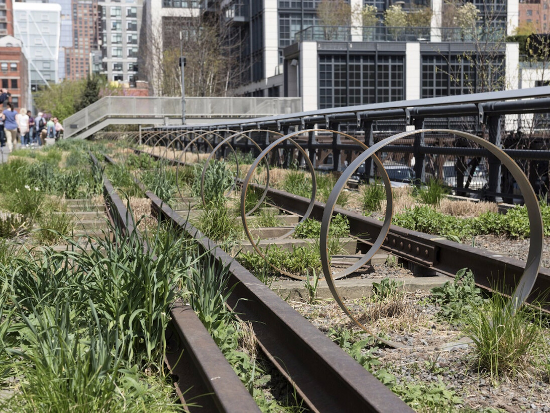 Rayyane Tabet, Steel Rings, 2013–ongoing. Courtesy of High Line Art