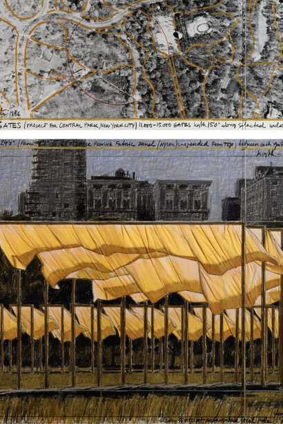 Christo, The gates (Project for Central Park, New York City), 1996. Courtesy of the National Gallery 