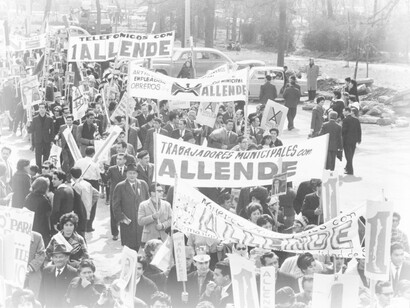 Chilean supporters of the Presidency of Salvador Allende, 1970 Chile