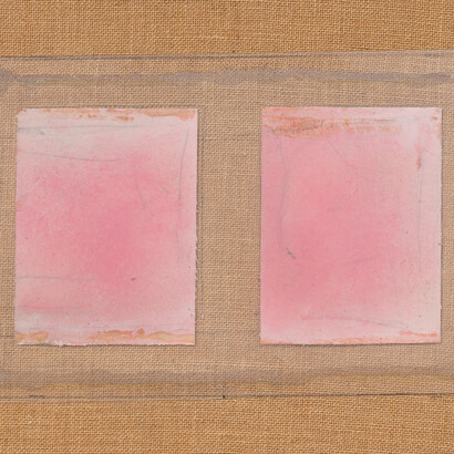 Vincenzo Cecchini, Affinità Elettive, 2022, Tecnica mista, acetato su tela di juta, cm 35 x 50, pezzo unico, ©Mattia Mognetti / Courtesy Glenda Cinquegrana Art Consulting