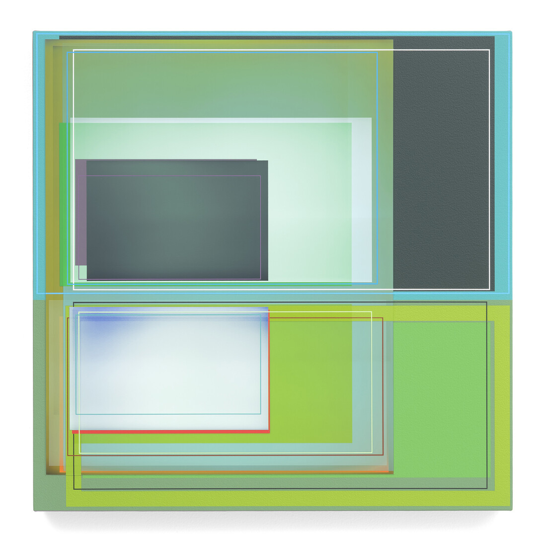 Patrick Wilson, Green Dream, 2014, Acrylic on canvas, 22 x 22 inches, 55.9 x 55.9 cm