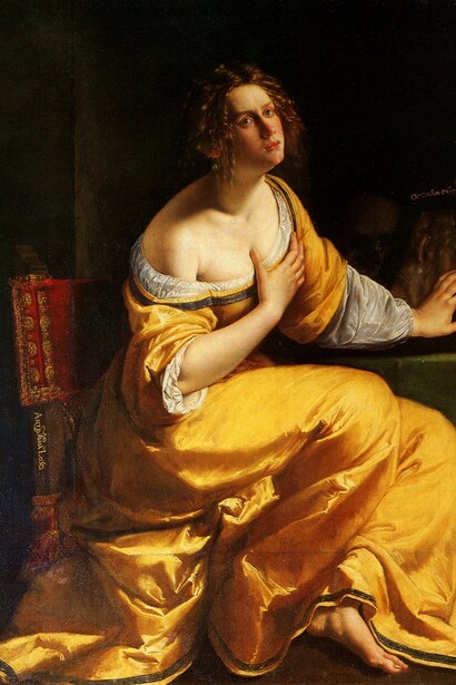 "La conversione della Maddalena", 1615-16, Artemisia Gentileschi, Galleria Palatina di Palazzo Pitti, Firenze, Italia