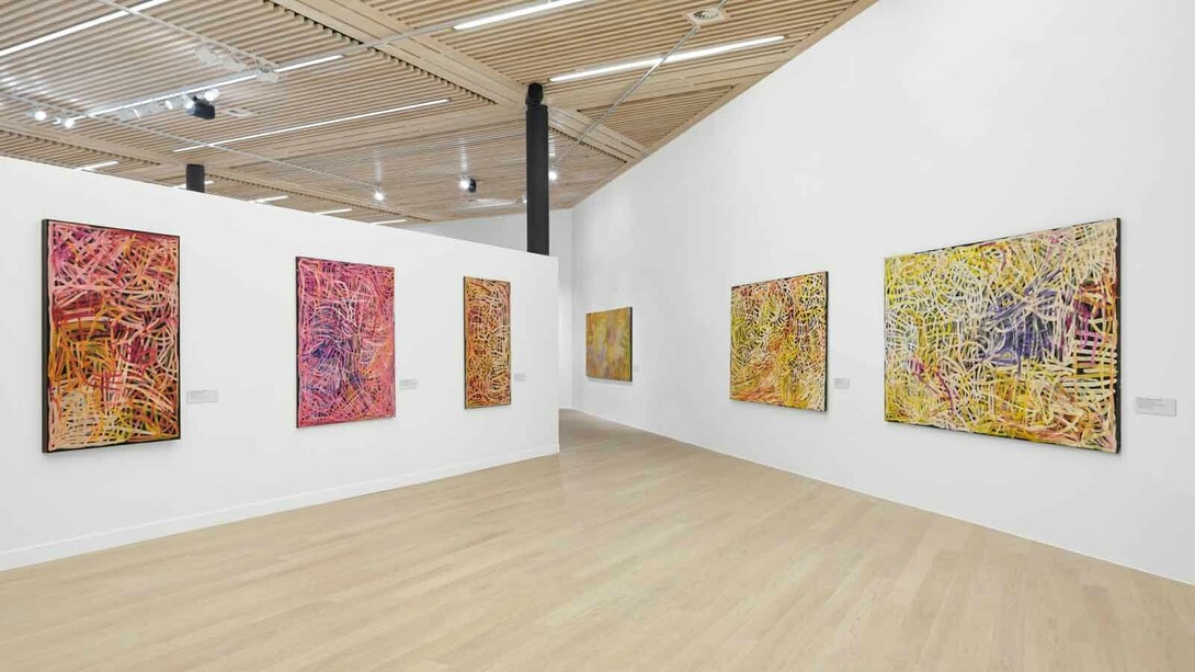 Emily Kam Kngwarray, ausstellungsansicht. Mit freundlicher genehmigung der Fondation Opale