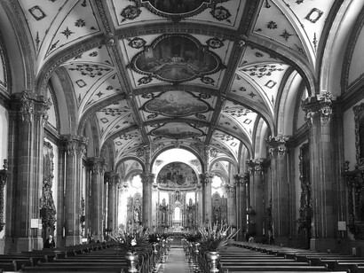 Interior de la Iglesia de San Juan Bautista, Ciudad de México