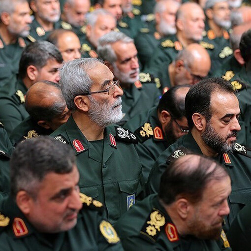 Reunión de la Guardia Revolucionaria de Irán con el supremo líder de la revolución