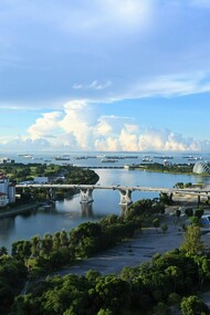 Marina Bay Sands, em Singapura. A escolha das espécies a serem plantadas, contudo, não pode ser aleatória. A arborização urbana possui critérios técnicos fundamentais para evitar conflitos com a infraestrutura, um fator importante para a sustentabilidade econômica do município