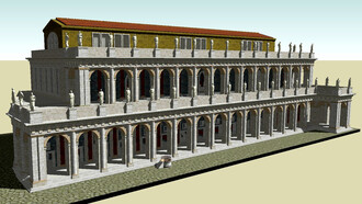 La Basilica Emilia, piazza pubblica coperta dedicata agli scambi commerciali, ospitava le botteghe dei banchieri