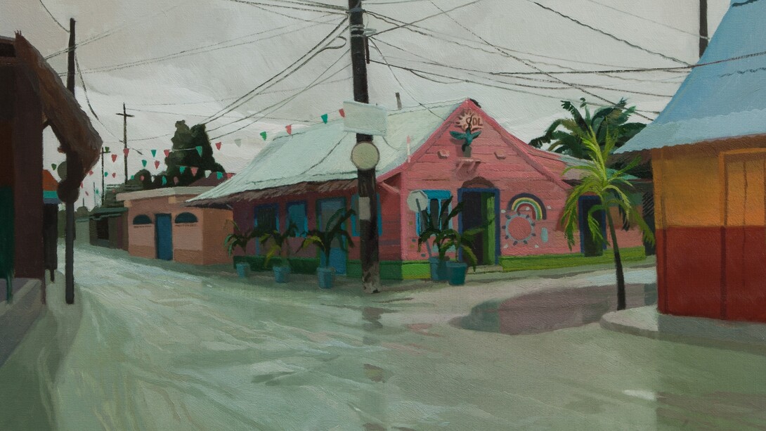 Guillermo Oyagüez. Calles de la isla de Holbox, México