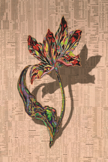 Gordon Cheung, Tulipmania 12, 2012, A series of 12 archival inkjet prints with hand painting, Paper 61.5 x 50.9cm / Image 50.8 x 40.6 cm, Edition of 20, Courtesy Gordon Cheung and Alan Cristea Gallery, London