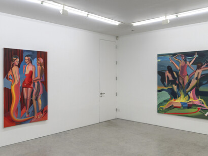 Lizzy Lunday, The sky below, exhibition view. Courtesy of Fredericks & Freiser Gallery