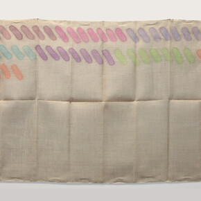 Giorgio Griffa, Traccia più traccia, 1973, acrilico su juta, 118 x 190 cm
