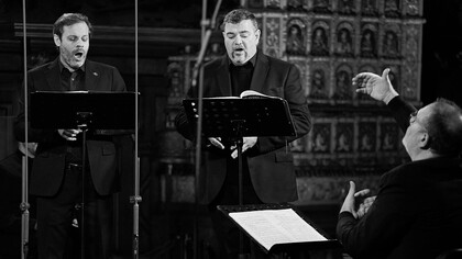 Gabriele Lombardi, al centro, durante la rassegna "Actus Humanus” a Danzica, nel 2022 © Pawel Stelmach
