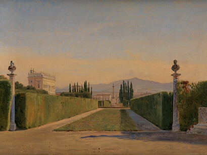 Constantin Hansen, La grande-allée di Villa Albani, 1841, Statens Museum for Kunst – National Gallery of Denmark, Copenhagen
