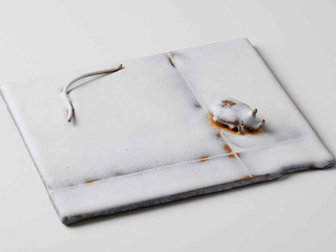 Lina Puerta, Scarab on Tiles 1, 2015. Courtesy of Geary Contemporary
