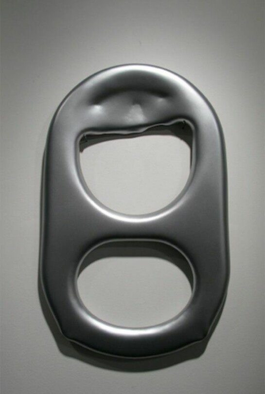 Alice Hope, Untitled, 2014, 3D scanned and printed aluminum tab and aluminum paint, 24 x 15 in; 60.9 x 38.1 cm