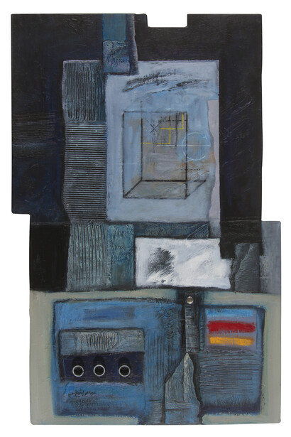 Abdullah Al Shaikh, Contemporary Series 2, 2007, Oil on wood, 80 x 122 cm
