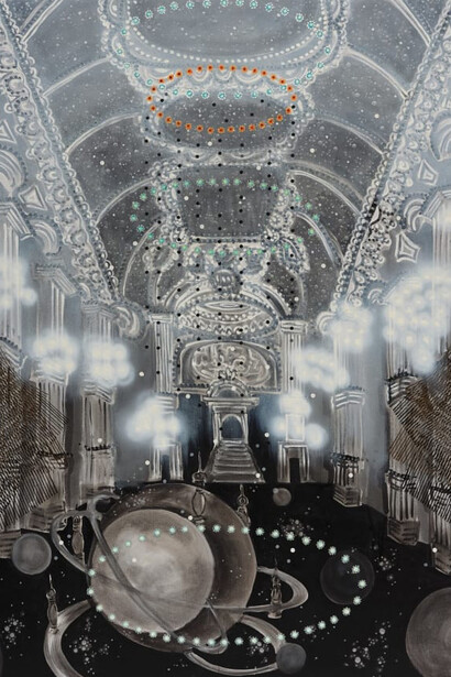 Michiko Itatani, Matrix identity (detail), 2024. Courtesy of Rebecca Camacho Presents