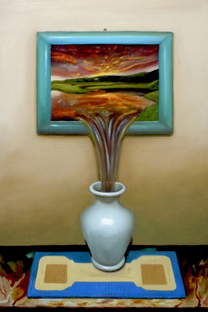 Maurizio Laurenti, La cascata - olio su tela - cm 90x60 - a.2014
