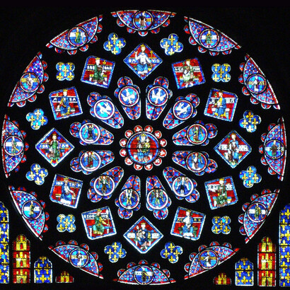 Rosetón de la Catedral de Chartres, Francia