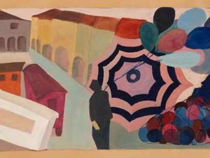 Prato della Valle, 1950, tempera su carta da spolvero, 41 x 324 cm, Silvana Weiller 
